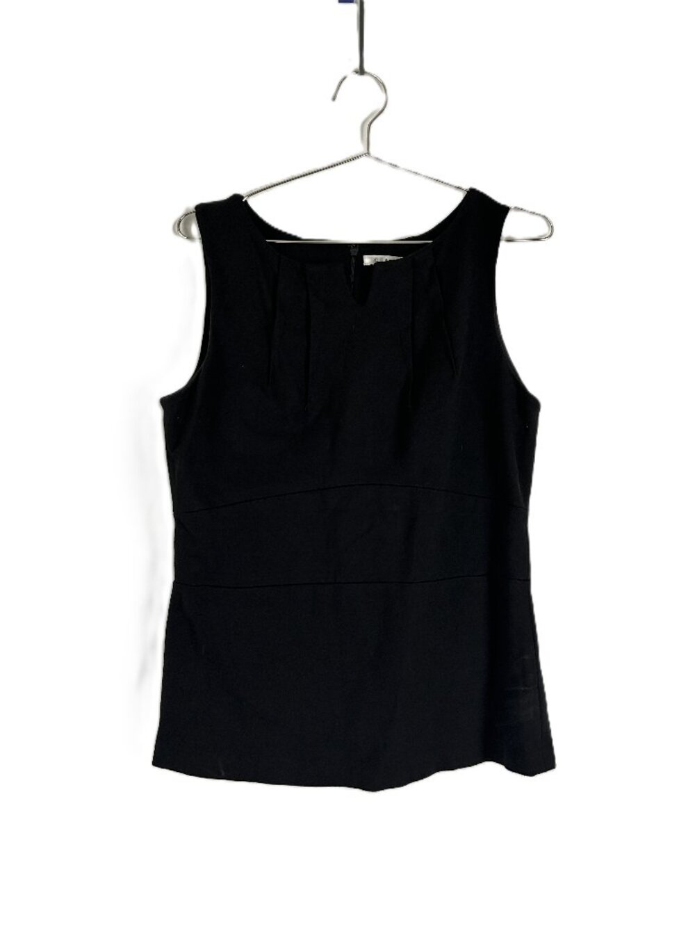 Cabi Sleeveless Top Black Pleated Neck 12